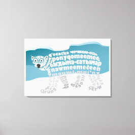 World Word Polar Bear Canvas Print Leinwanddruck
