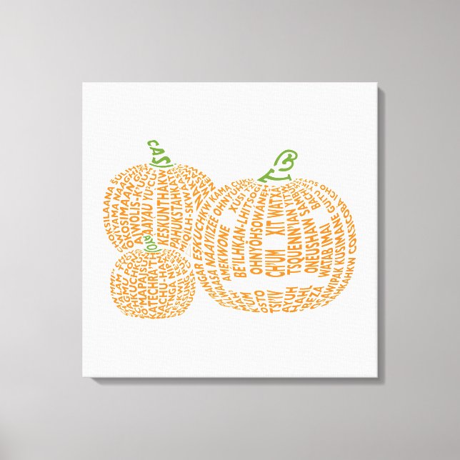 World Word Pumpkins Canvas Print Leinwanddruck (Vorderseite)