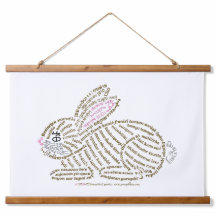 World Word Rabbit Tapestry