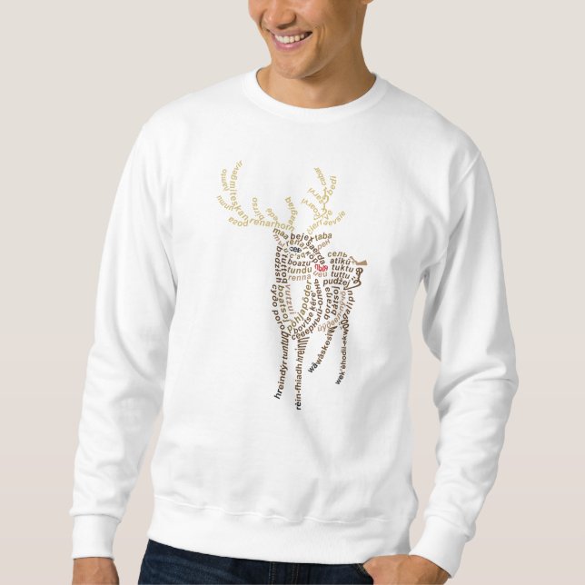 World Word Reindeer Sweatshirt (Vorderseite)