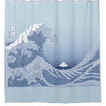 World Word Wave Shower Vorhang