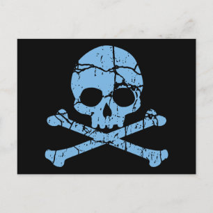 WorldBlue Skull und Crossbones Postkarte
