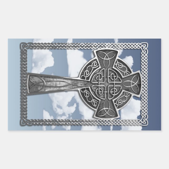 Worldmetall Cross Rechteckiger Aufkleber (Vorderseite)