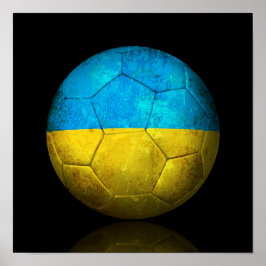 Worldof Ukrainian Flag Football Soccer Ball Poster