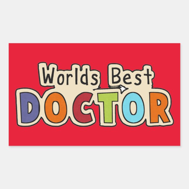 Worlds Beast Doctor Wortart Aufkleber (Vorderseite)
