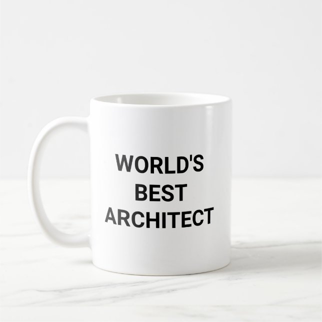 Worlds Best Architect Funny Career Coworker Gift Kaffeetasse (Links)