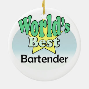 World's best Bartender Keramik Ornament