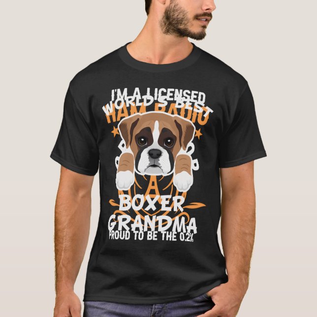 World'S Best Boxer Grandma Dog Granddog T-Shirt (Vorderseite)