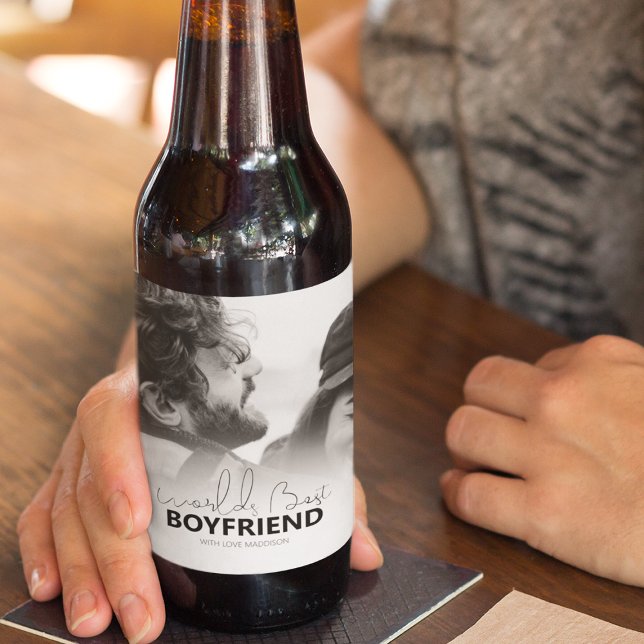 Worlds Best Boyfriend Bierflaschenetikett (Von Creator hochgeladen)