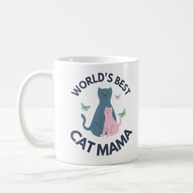 World's Best Cat Mama Kaffeetasse (Links)