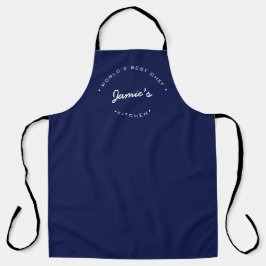 World's Best Chef Modern Navy blue Personalized  Schürze