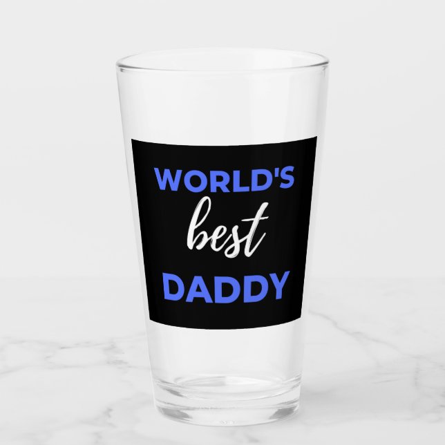 World's Best Daddy Glas (Vorderseite)