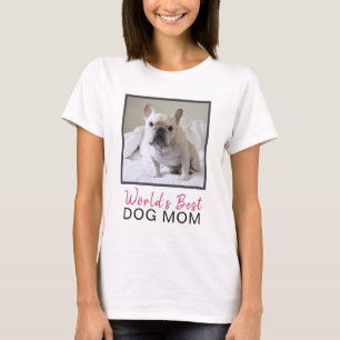 World's Best Dog Mom Square Dog Photo T-Shirt
