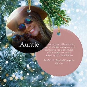 World's Best Ever Aunt, Auntie Definition Photo Keramik Ornament