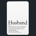 World's Best Ever Husband Definition Magnet<br><div class="desc">Personalise for your special husband to create a unique gift for birthdays,  anniversaries,  weddings,  Christmas or any day you want to show how much he means to you. A perfect way to show him how amazing he is every day. Designed by Thisisnotme©</div>