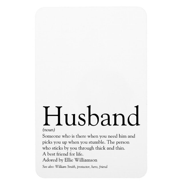 World's Best Ever Husband Definition Magnet (Vertikal)