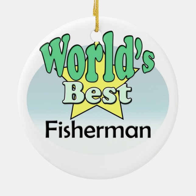 World's best Fisherman Keramikornament (Hinten)