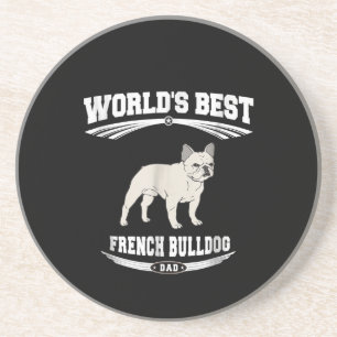 Worlds Best French Bulldog Dog Dad Owner Lover Getränkeuntersetzer