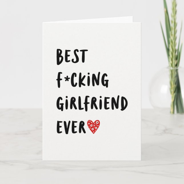 Worlds Best Girlfriend Ever Card Karte (Vorderseite)