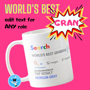 WORLDS BEST GRANDMA - Funny Search TOP Resultat Kaffeetasse