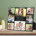 World's Best Grandpa Photo Collage Black Fotoplatte<br><div class="desc">Give the world's best grandpa a custom multi-photo collage plaque that he will treasure and enjoy for years. You can personalize with eight photos of grandchildren, children, other family members, pets, etc., personalize the expression "World's Best Grandpa" and how he is addressed (Grandpa, Papa, Poppop, etc.), and add the grandchildren's...</div>