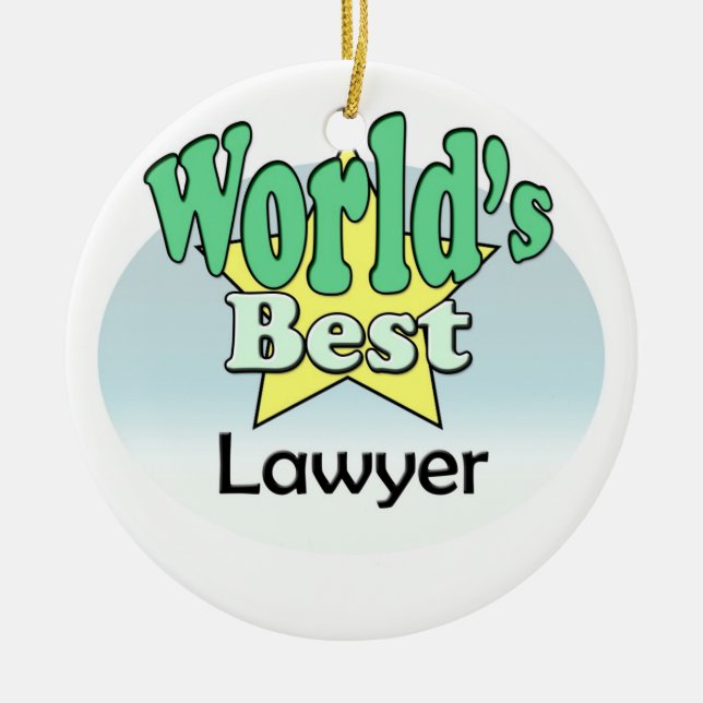 World's best Lawyer Keramik Ornament (Vorne)