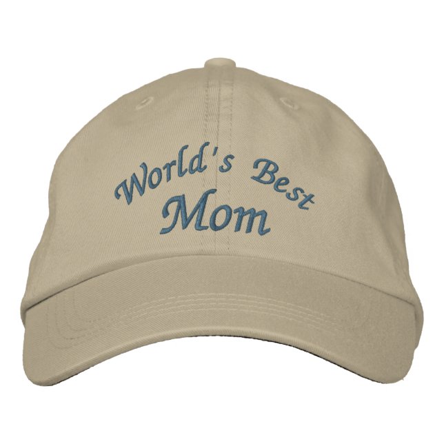 World's Best Mom Cute Bestickte Kappe (Vorderseite)