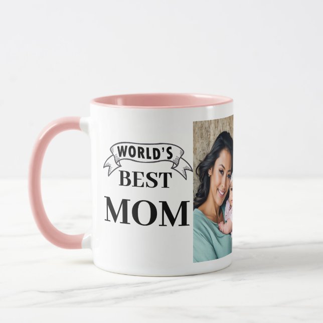 World's Best Mom Mug - Trendy Personalized Gift Tasse (Links)