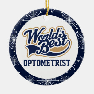 Worlds Best Optometrist Gift Keramik Ornament