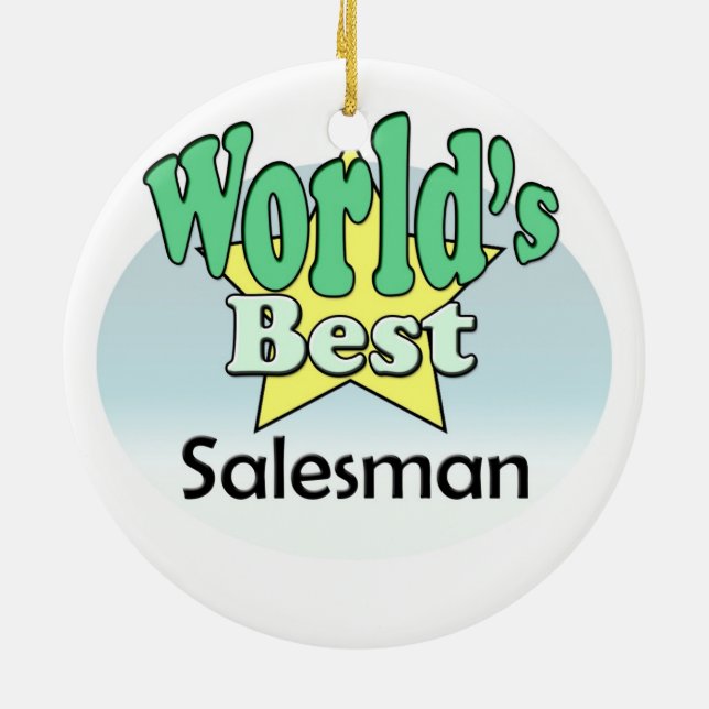 World's best Salesman Keramik Ornament (Hinten)