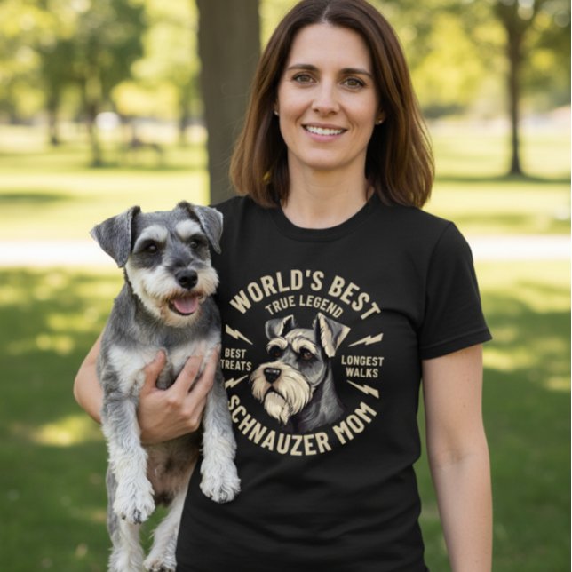 World's Best Schnauzer Mom True Legend T-Shirt (Von Creator hochgeladen)