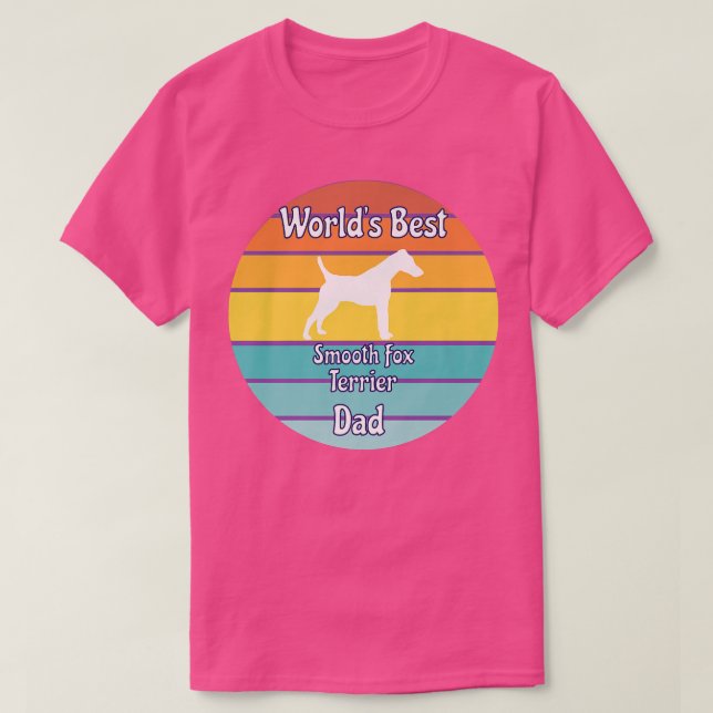 Worlds Best Smooth Fo Terrier Dad T-Shirt (Design vorne)