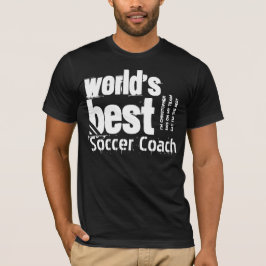 World's Best Soccer Coach Letters Individuelle Nam T-Shirt