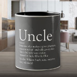 World's Best Uncle Funcle Modern Definition Gray Zweifarbige Tasse<br><div class="desc">Personalise for your special,  favourite Uncle or Funcle to create a unique gift. A perfect way to show him how amazing he is every day. Designed by Thisisnotme©</div>