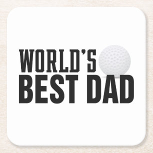 World's Best Vater Typografy Golf  Untersetzer