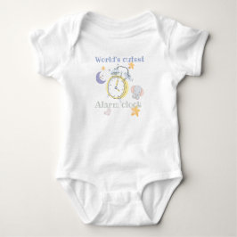 World's cutest alarm clock  - baby name on back  baby strampler