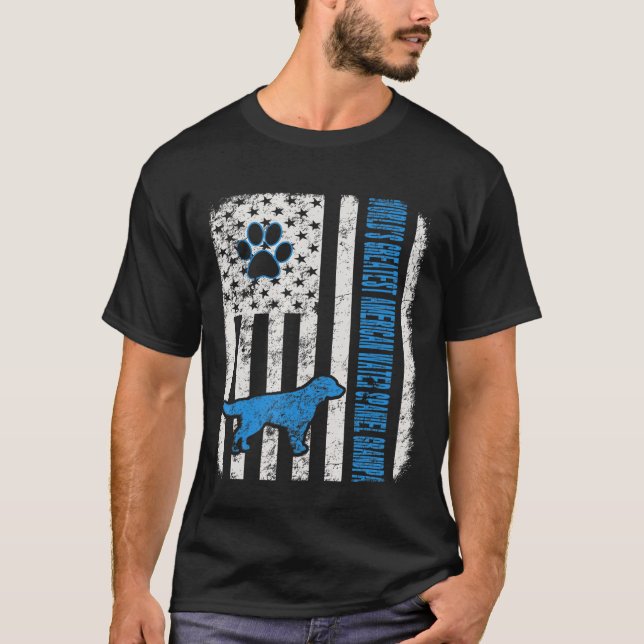 Worlds Greatest American Water Spaniel Grandpa  Do T-Shirt (Vorderseite)