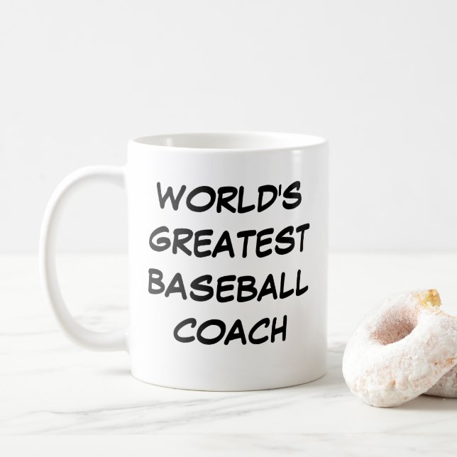 "World's Greatest Baseball Coach" Mug (Avec donut)
