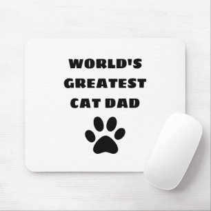 World's Greatest Cat Dad Custom Text Personalized Mousepad