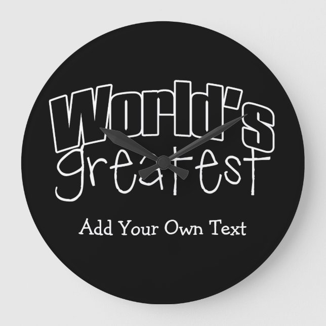 Worlds Greatest Custom Große Wanduhr (Vorderseite)