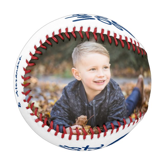 World's Greatest Dad Fathers Day Photo Collage Baseball (Rückseite Rechts)