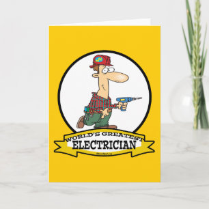 WORLDS GREATEST ELECTRICIAN MEN II CARTOON KARTE