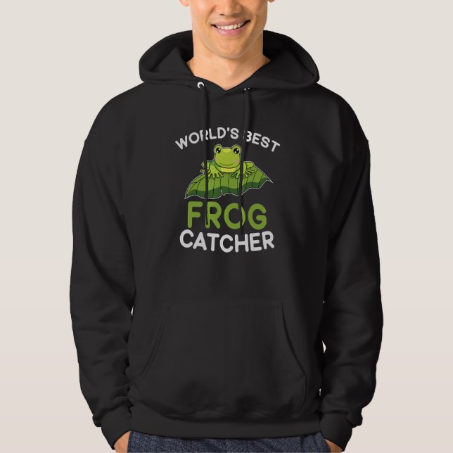 World's Greatest Frog Catcher Cute Amphibian Frog  Hoodie (Vorderseite)