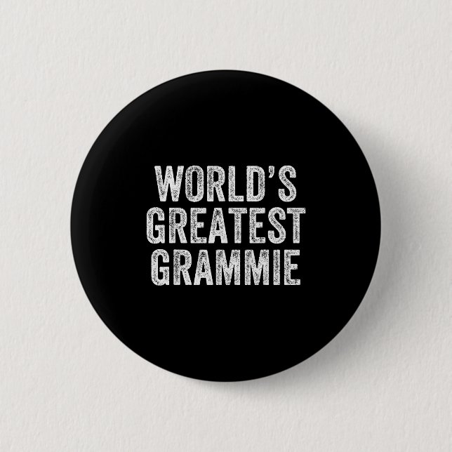 World's Greatest Grammie Funny Grandma Joke Mother Button (Vorderseite)