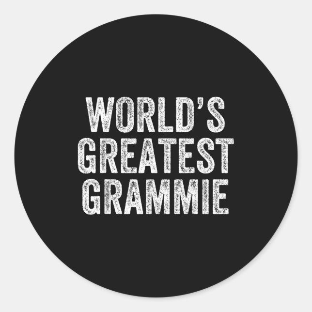 World's Greatest Grammie Funny Grandma Joke Mother Runder Aufkleber (Vorderseite)
