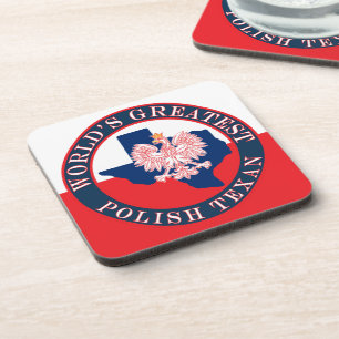 World's Greatest Polish Texan Getränkeuntersetzer