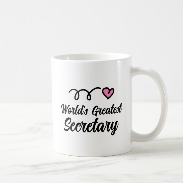 World's Greatest Secretary coffee Mug gift (Droite)