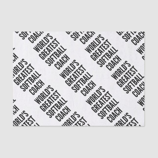 Worlds Greatest Softball Coach Seidenpapier (Vorderseite)
