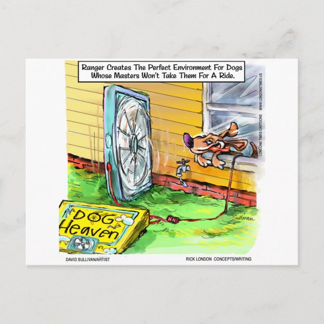 World's Happiest Dog Funny Ohrs Tees Mugs etc Postkarte (Vorderseite)
