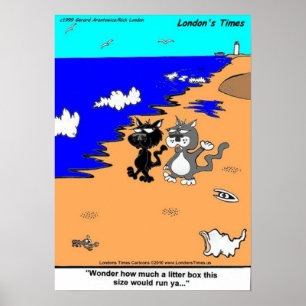 World's Largest Litter Box Funny Art Posters